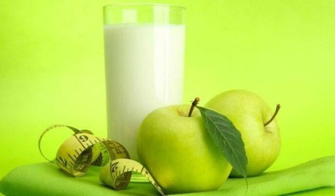 Kefir eta sagarrak pisua galtzeko