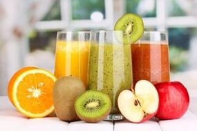 Barazki, fruta edo baia zuku berriak edateko dieta menuan
