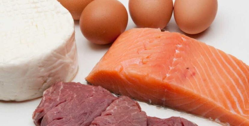 Proteina ugariko elikagaiak Dukan dietarako